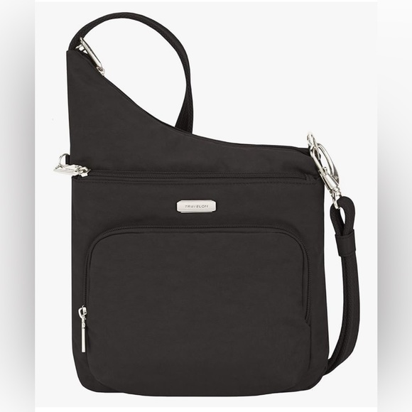 Travelon Handbags - Travelon Anti-Theft Essentials North/South Asymmetric Crossbody Purse Black
